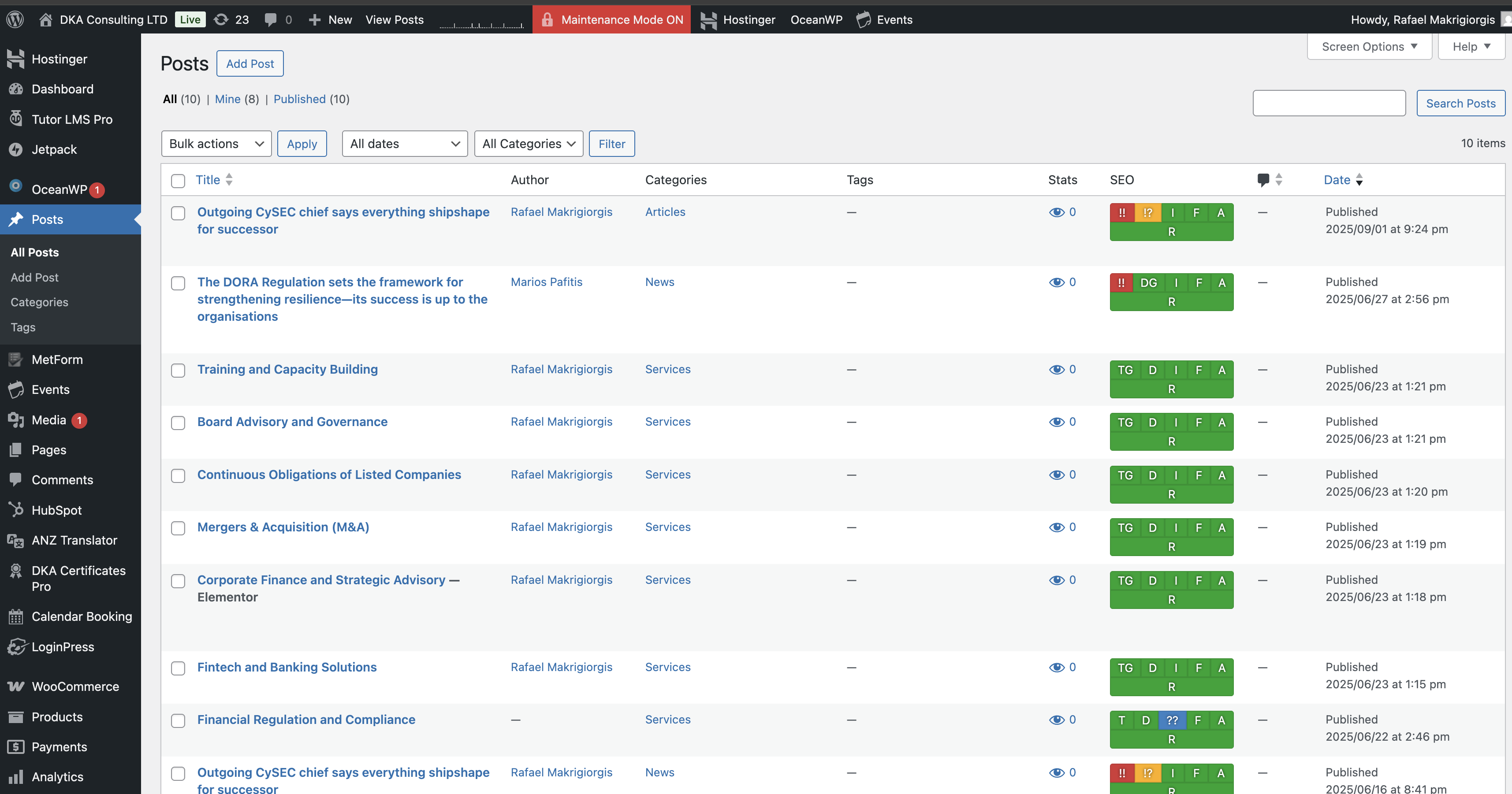 Posts Dashboard